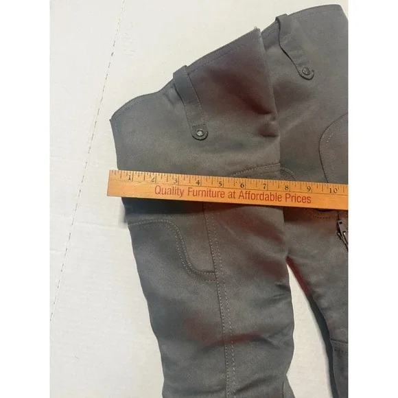 Brand Sugar Women's Platform Over Knee High Grey Faux Suede Boots Size 9 Boho - Picture 6 of 12